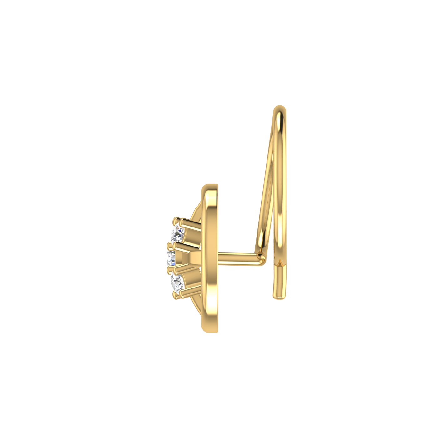 0.06 Carat Natural Diamond Nose Pin - HI Color, VS-SI Clarity.